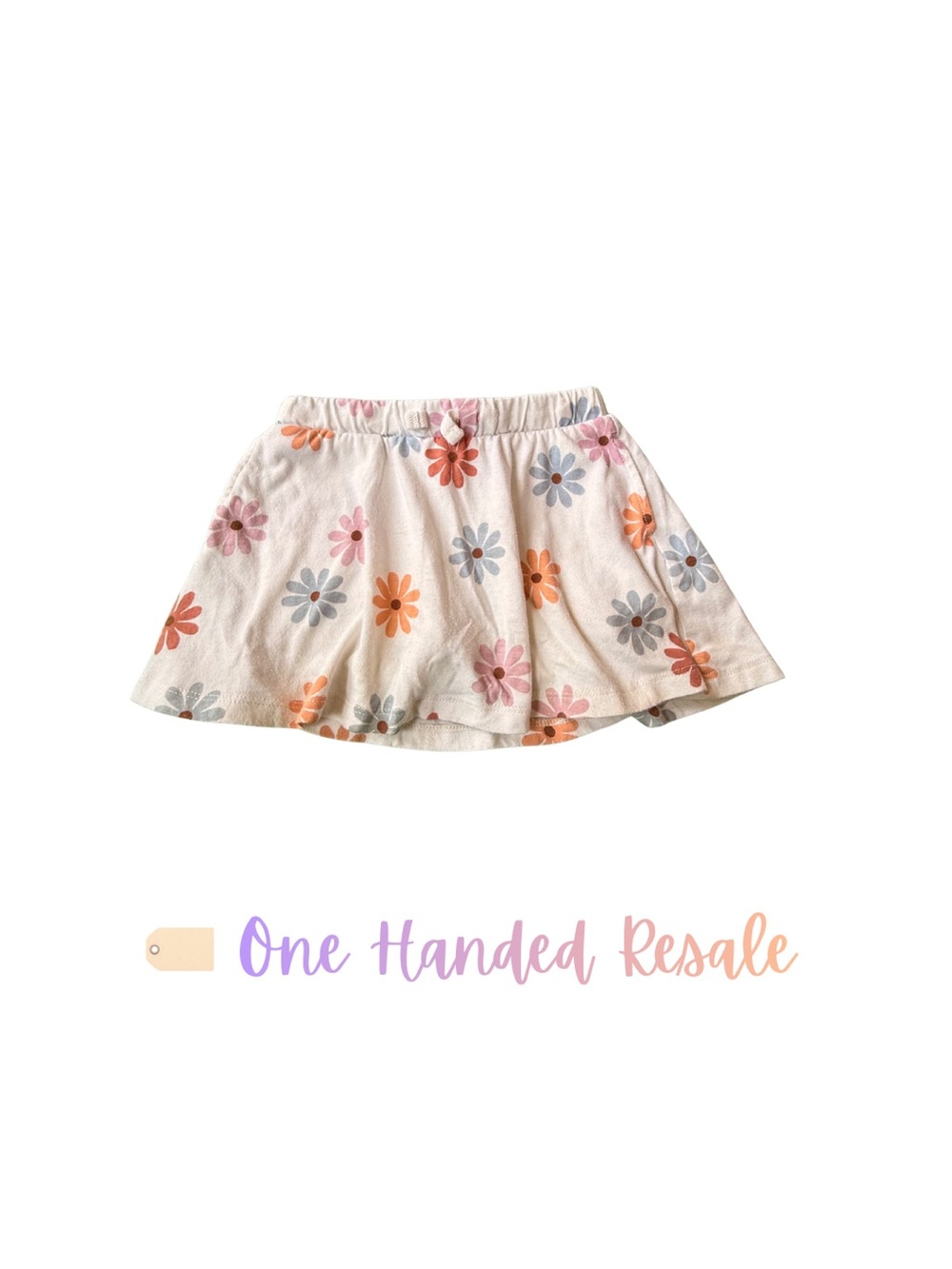 🌼 Cat & Jack White Floral Toddler Baby Skort Shorts Skirt Stained 3T